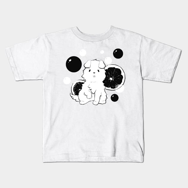 Dog Kids T-Shirt by Dumplynn's Doodles